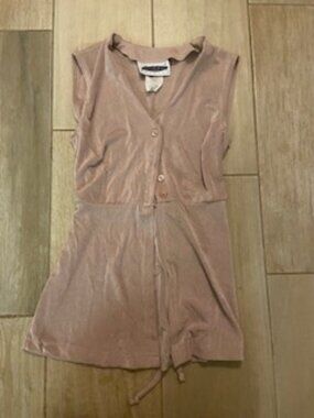 Women's Vintage Tie Back Button Down Tank Top